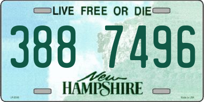 NH license plate 3887496