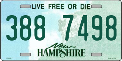 NH license plate 3887498