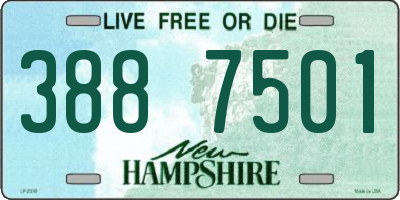 NH license plate 3887501