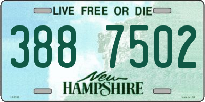 NH license plate 3887502