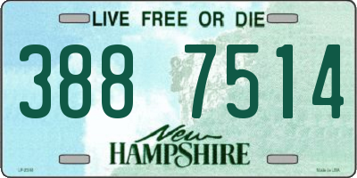 NH license plate 3887514