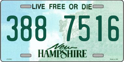 NH license plate 3887516