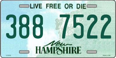NH license plate 3887522