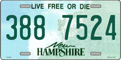 NH license plate 3887524