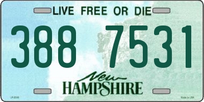 NH license plate 3887531