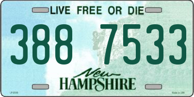 NH license plate 3887533