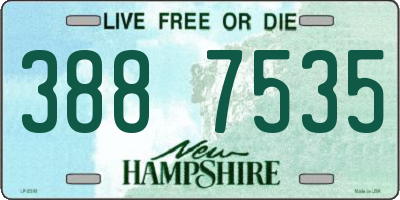NH license plate 3887535