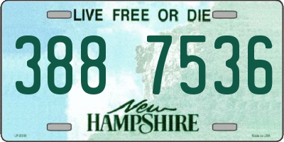 NH license plate 3887536