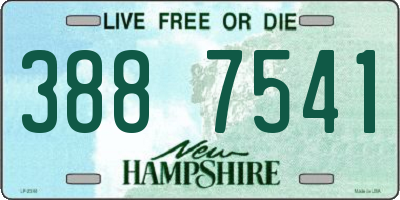 NH license plate 3887541
