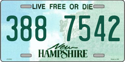 NH license plate 3887542