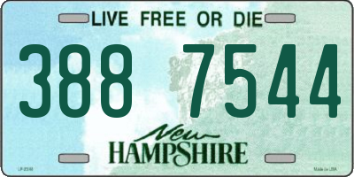 NH license plate 3887544