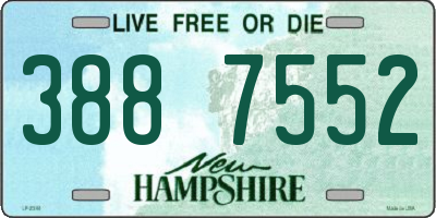 NH license plate 3887552
