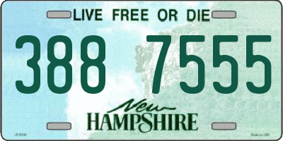 NH license plate 3887555