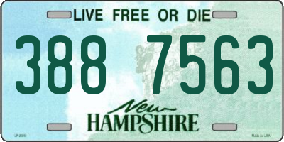 NH license plate 3887563