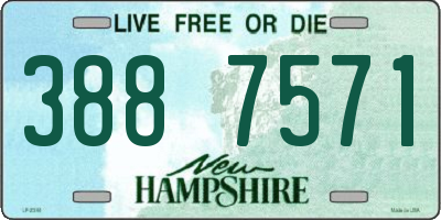 NH license plate 3887571