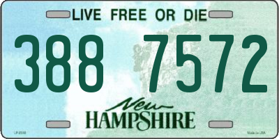 NH license plate 3887572