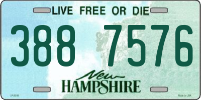 NH license plate 3887576