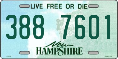 NH license plate 3887601