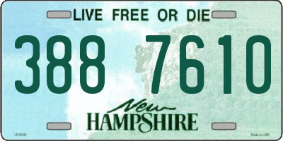 NH license plate 3887610