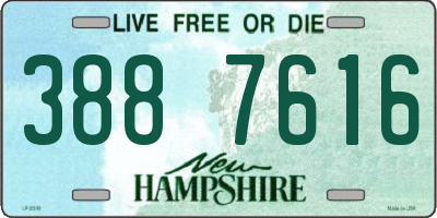 NH license plate 3887616