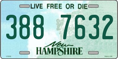 NH license plate 3887632
