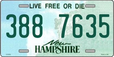 NH license plate 3887635