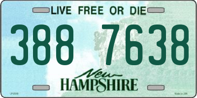 NH license plate 3887638