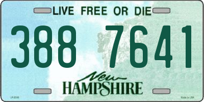 NH license plate 3887641