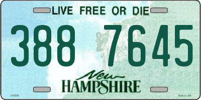 NH license plate 3887645
