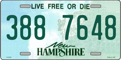 NH license plate 3887648