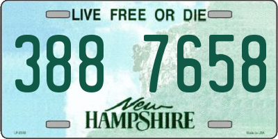 NH license plate 3887658