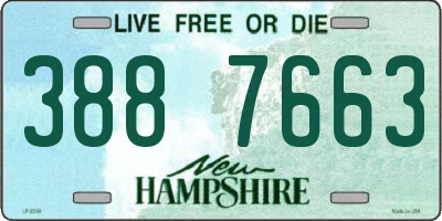 NH license plate 3887663