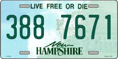 NH license plate 3887671