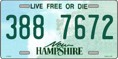 NH license plate 3887672