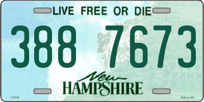 NH license plate 3887673
