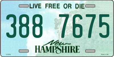 NH license plate 3887675