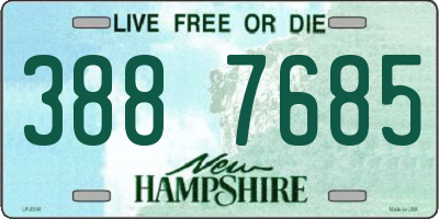 NH license plate 3887685