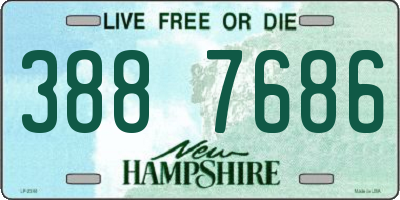 NH license plate 3887686