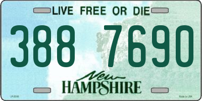 NH license plate 3887690