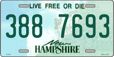 NH license plate 3887693