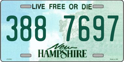 NH license plate 3887697