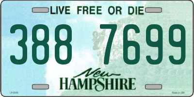 NH license plate 3887699
