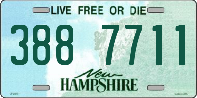 NH license plate 3887711