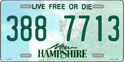 NH license plate 3887713