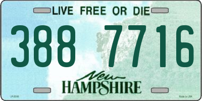 NH license plate 3887716