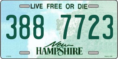 NH license plate 3887723