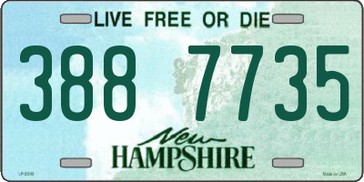 NH license plate 3887735