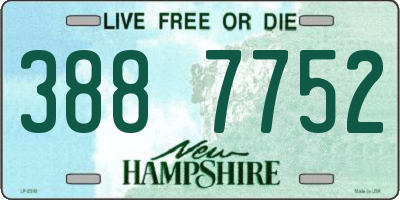 NH license plate 3887752