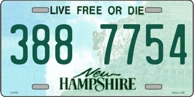 NH license plate 3887754