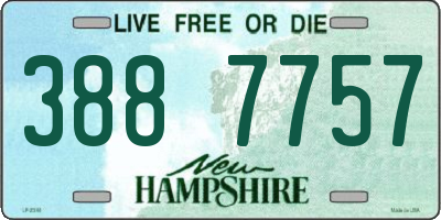 NH license plate 3887757